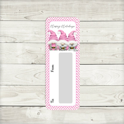 Mini Money Cards | Pink Christmas Santa Gnomes Money Holder | Christmas Cash | Christmas Gonk