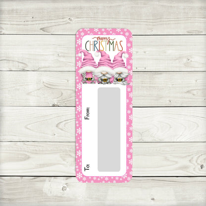 Mini Money Cards | Pink Christmas Santa Gnomes Money Holder | Christmas Cash | Christmas Gonk