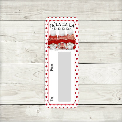 Christmas Gnome Money Card Holder: Holiday Cash Gift (1.75" x 4.75")