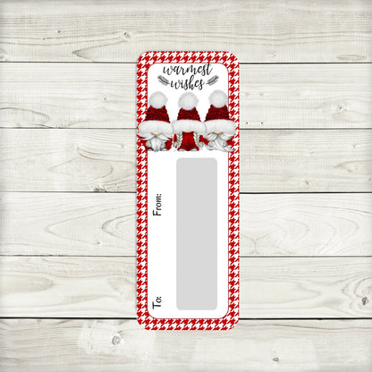 Leopard Print Christmas Gnome Money Card Holder