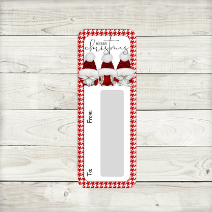 Leopard Print Christmas Gnome Money Card Holder