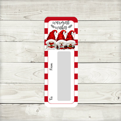 Santa Gnome Christmas Money Card Holder (1.75 x 4.75 inches)