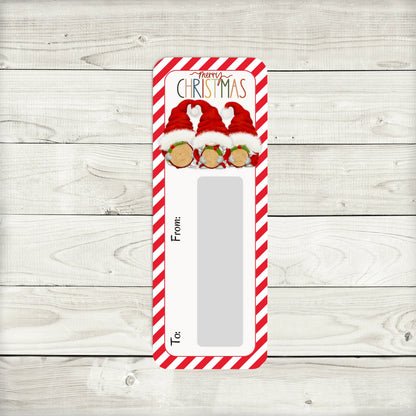 Mini Money Cards | Santa Gnomes with Wood Rounds Money Holders | Christmas Cash | Christmas Gonk