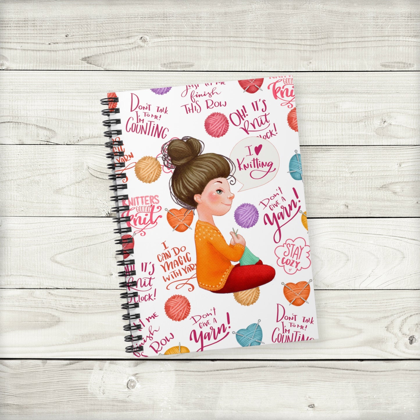 knit lover notebook journal - brunette