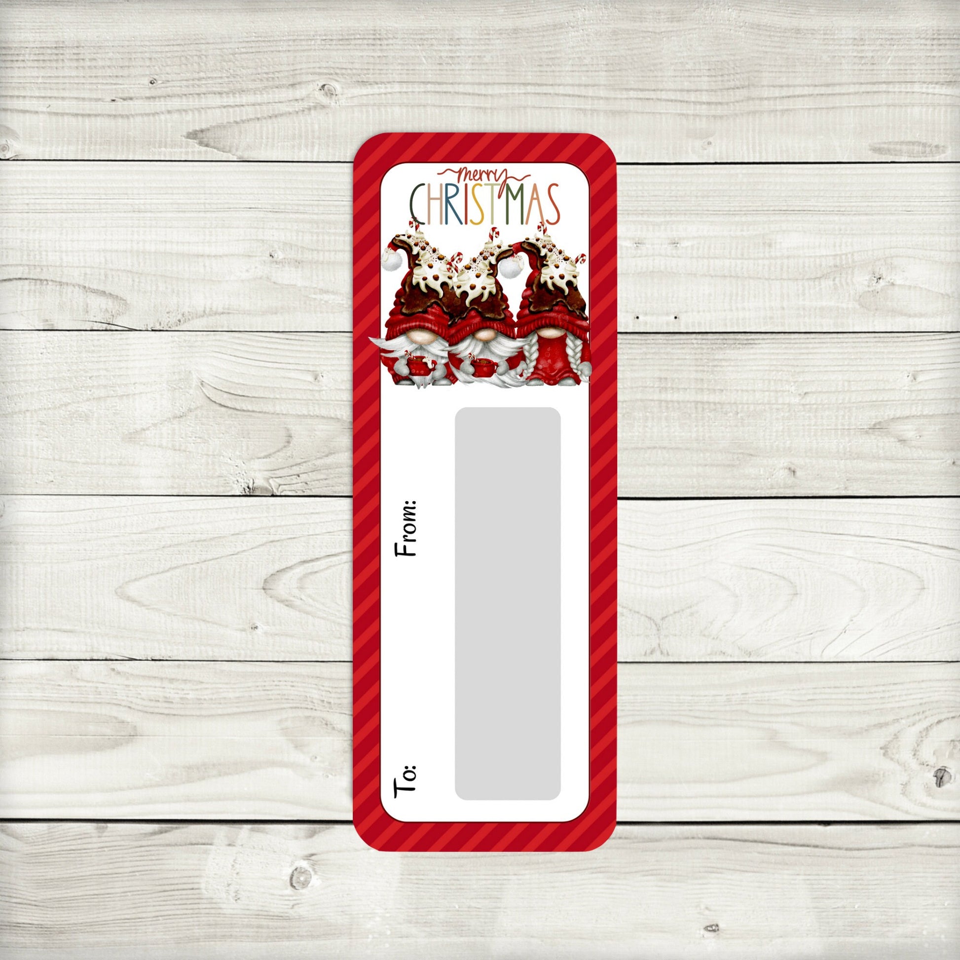 Hot Chocolate Gnome Mini Money Card - Cozy Christmas Cash Holder Gift Idea