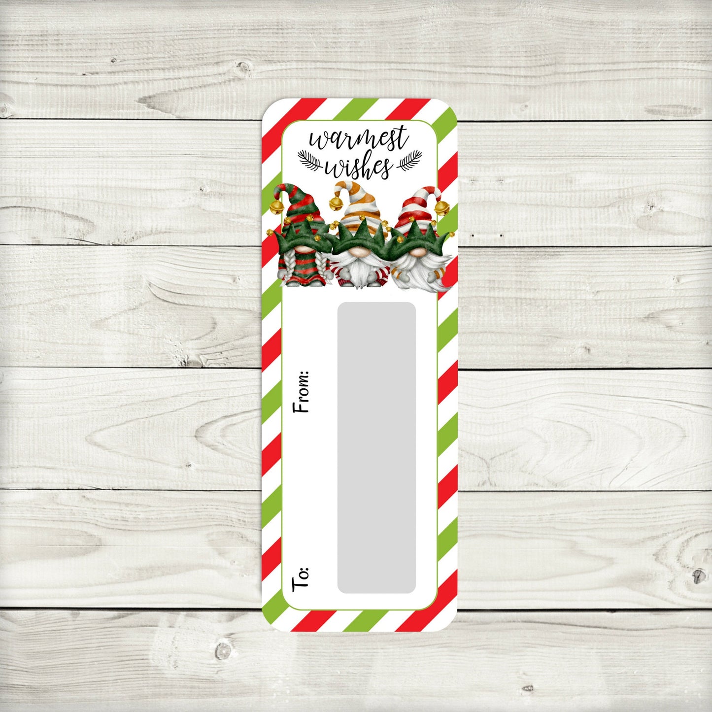 gnome christmas money card holder: holiday cash gift