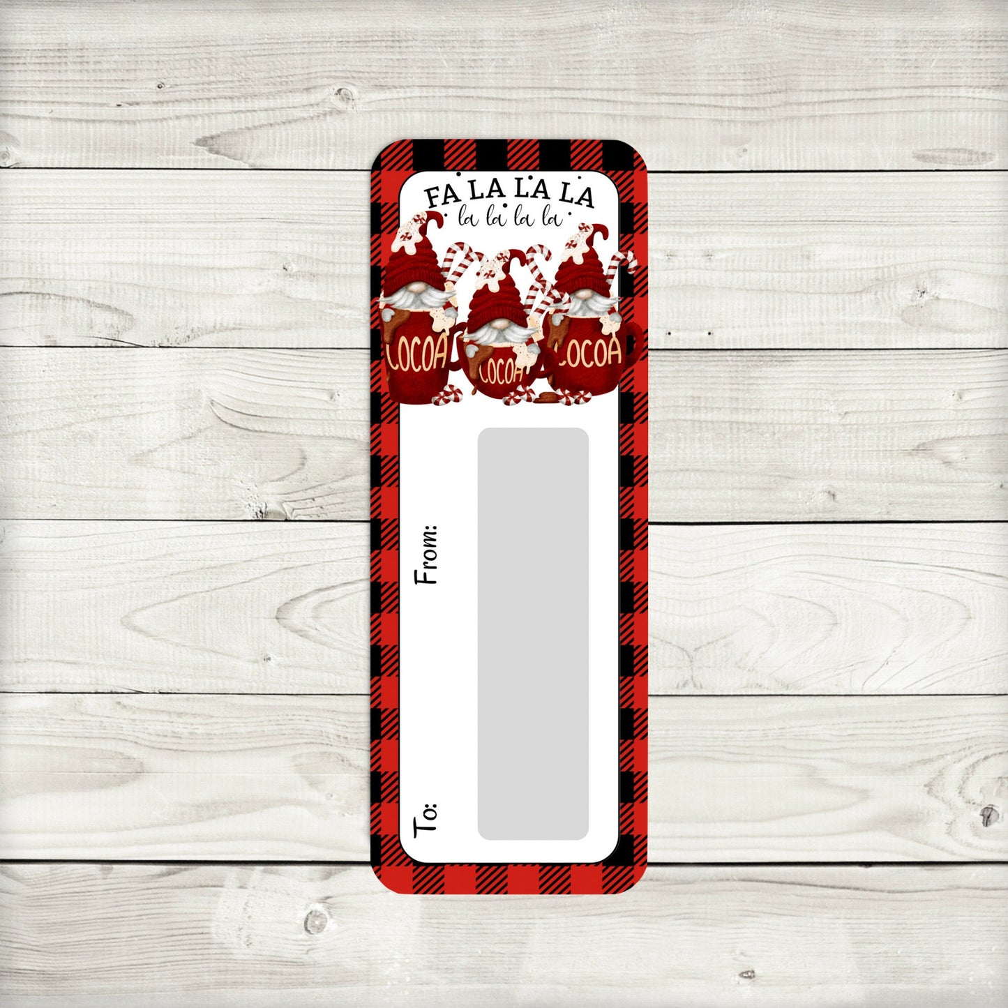 hot cocoa gnomes christmas money card holder