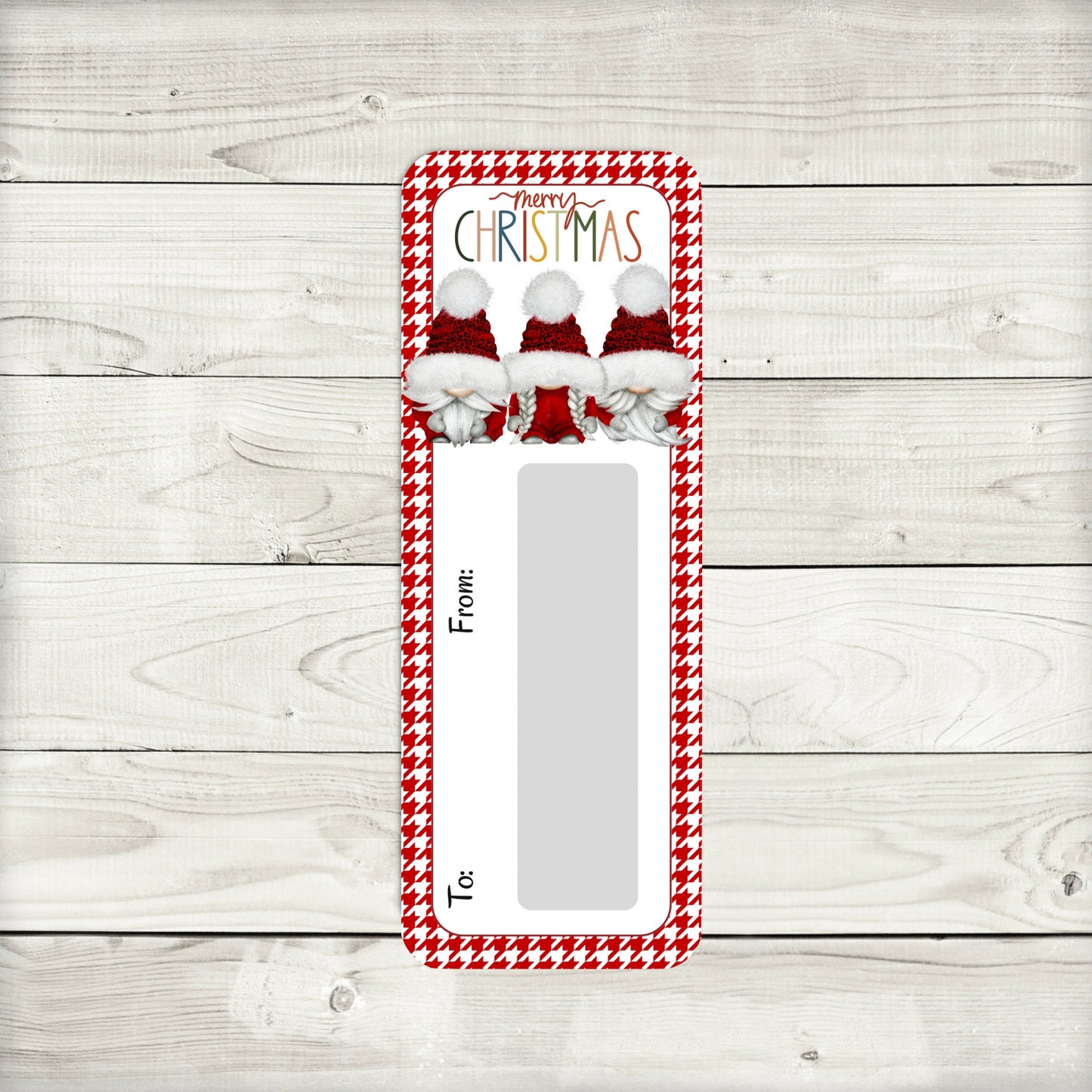 mini money cards | leopard print christmas santa gnome money holders | christmas cash | christmas gonk