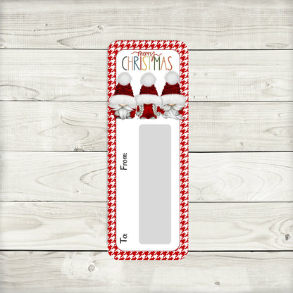 Mini Money Cards | Leopard Print Christmas Santa Gnome Money Holders | Christmas Cash | Christmas Gonk