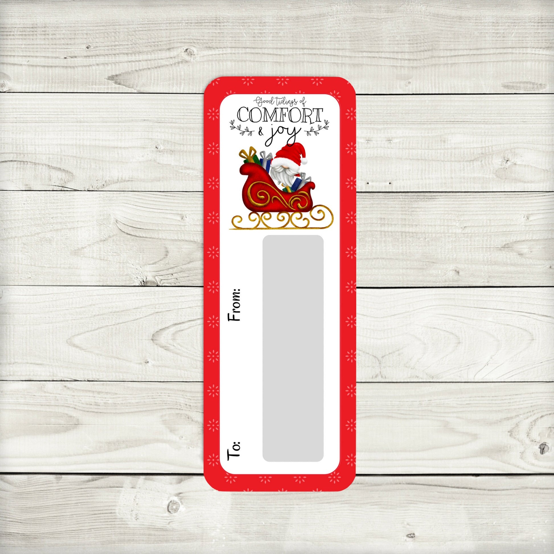 Sleigh Ride Gnome Christmas Money Card Holder