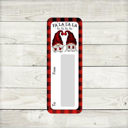 Buffalo Plaid Gnome Christmas Money Card Holder