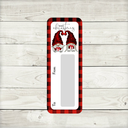 Buffalo Plaid Gnome Christmas Money Card Holder