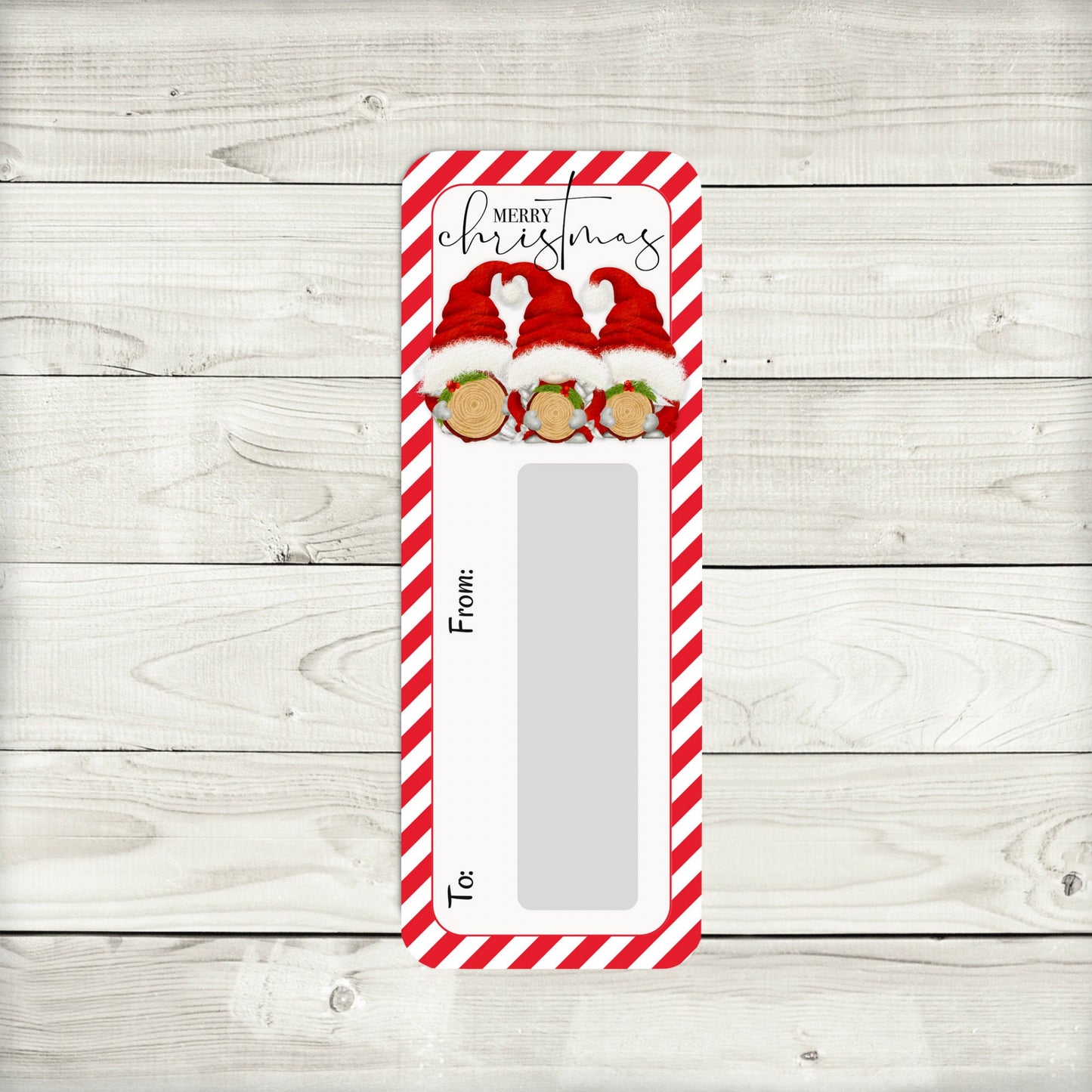 santa gnome christmas money card holder