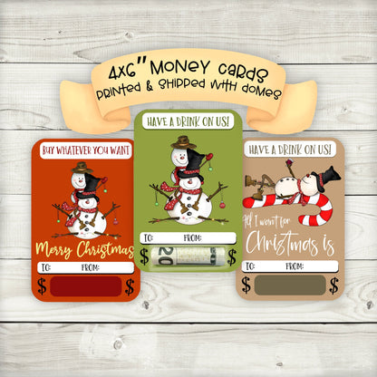 Funny Snowman Christmas Cash Money Holders Edition 2