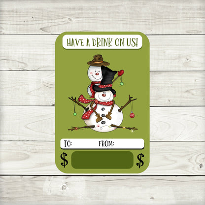 Funny Snowman Christmas Cash Money Holders Edition 2