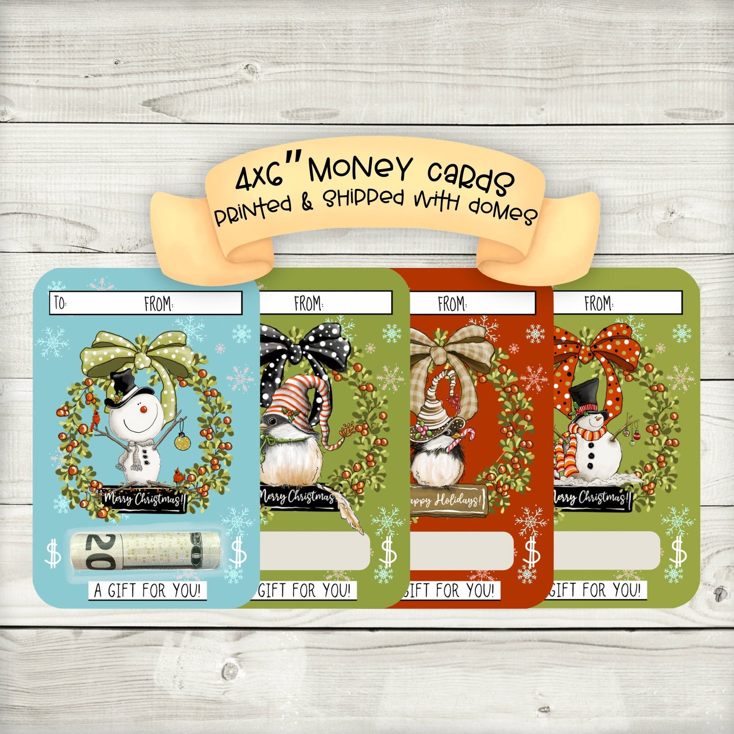 holly jolly christmas cash money holders|christmas snowman cards|snowman money cards|snowman cash cards collection one