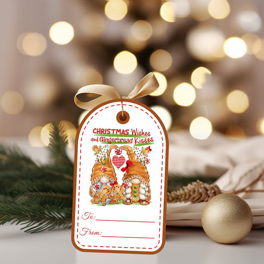 Gingerbread Gnome Gift Tags (Set of 6)