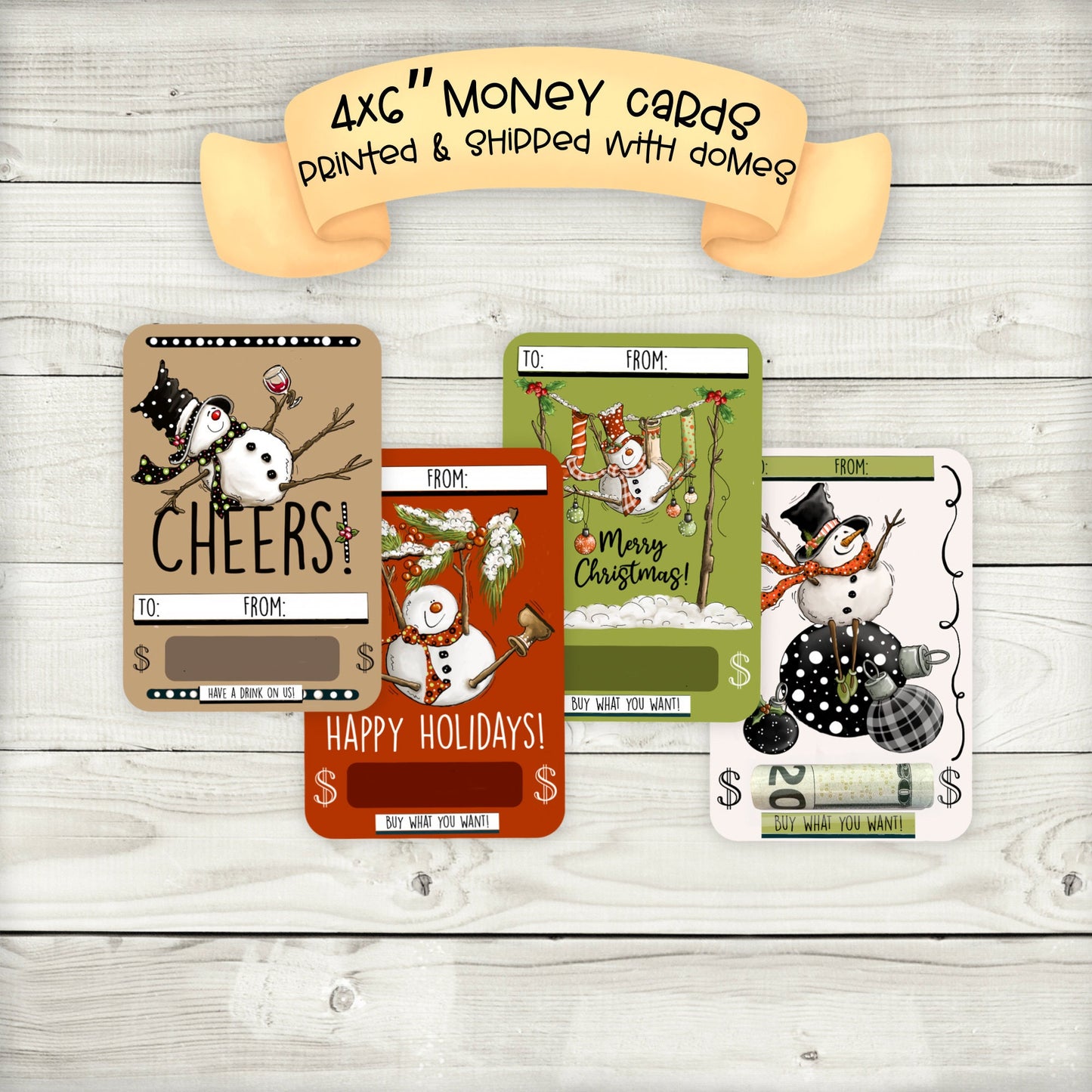 funny snowmen christmas cash money holders, unique christmas money ideas, christmas money holder, xmas money card, gift card, christmas gift