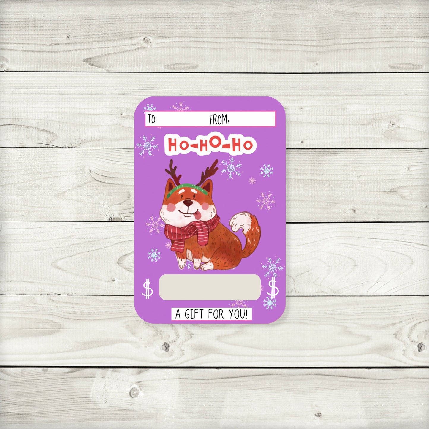 cute christmas animal cash card holders set 2