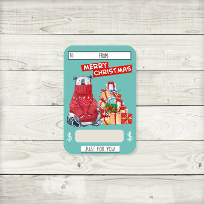 Cute Christmas Animal Cash Card Holders Set 2