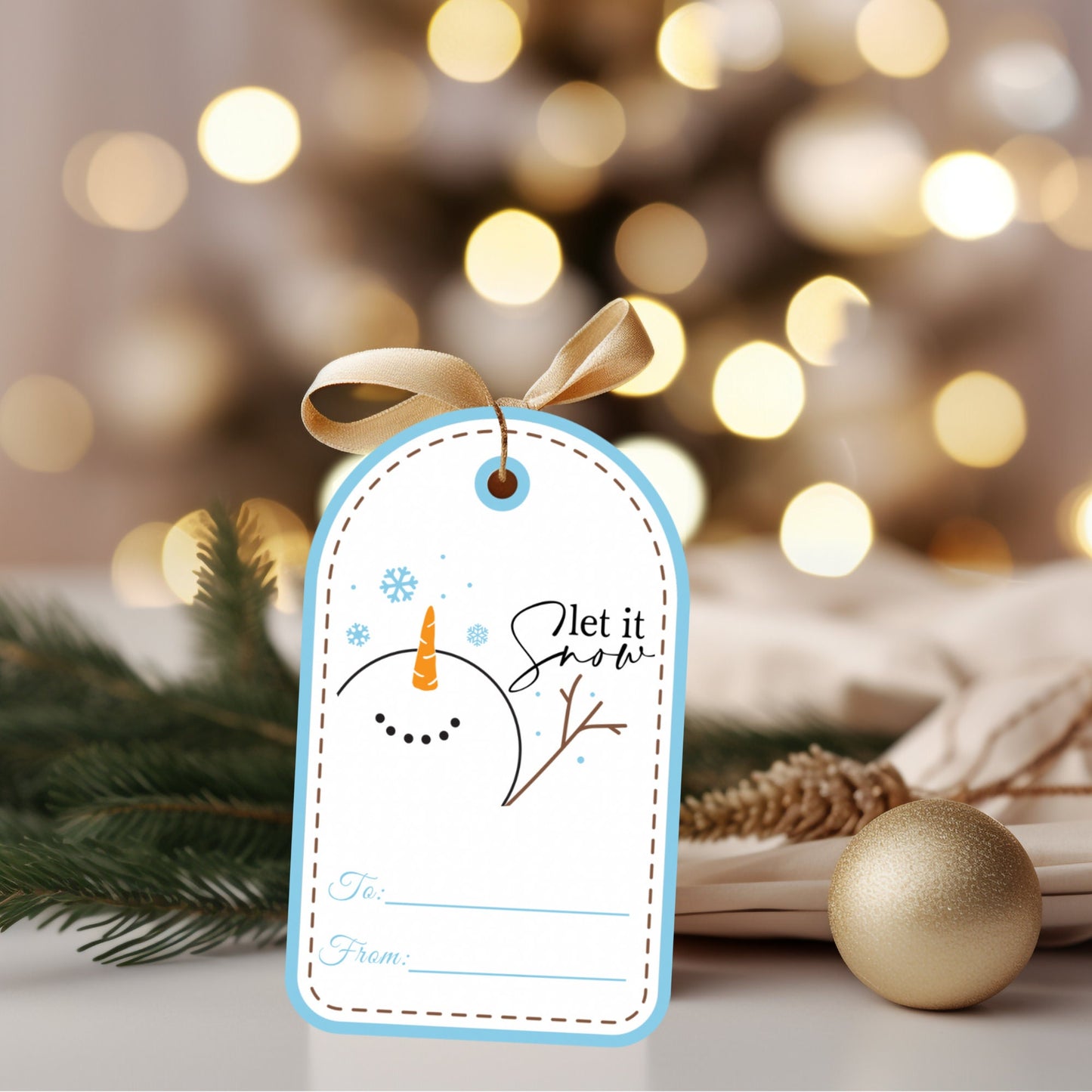 let it snow gift tags (set of 6)