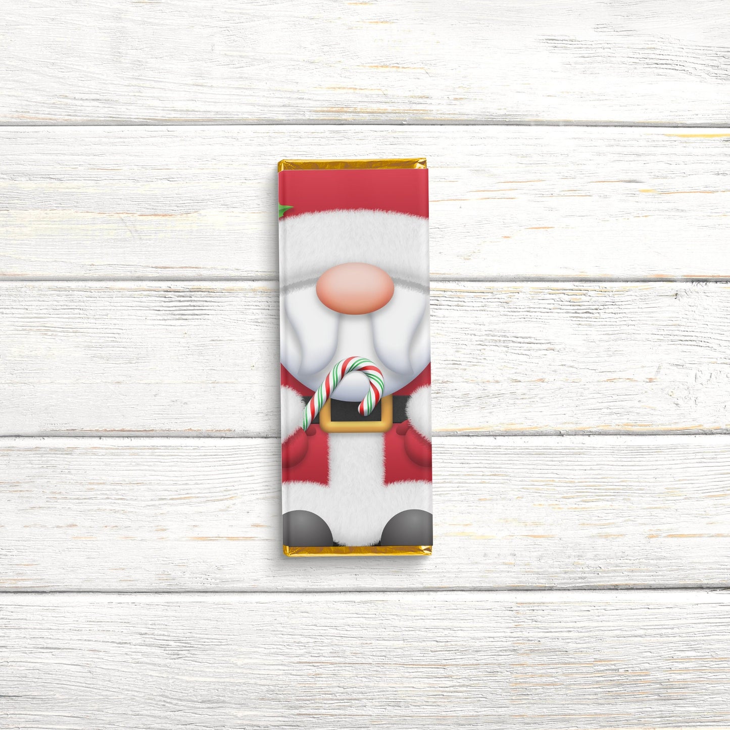christmas gnome chocolate bar wrappers: festive holiday labels