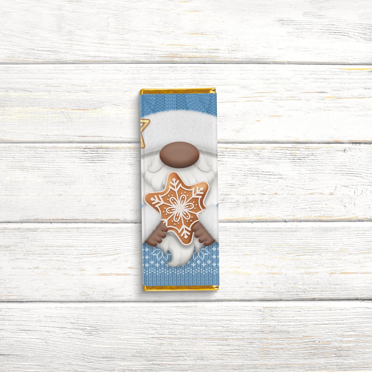 black santa gnome chocolate bar wrappers – cute christmas candy bar covers for holiday gifts