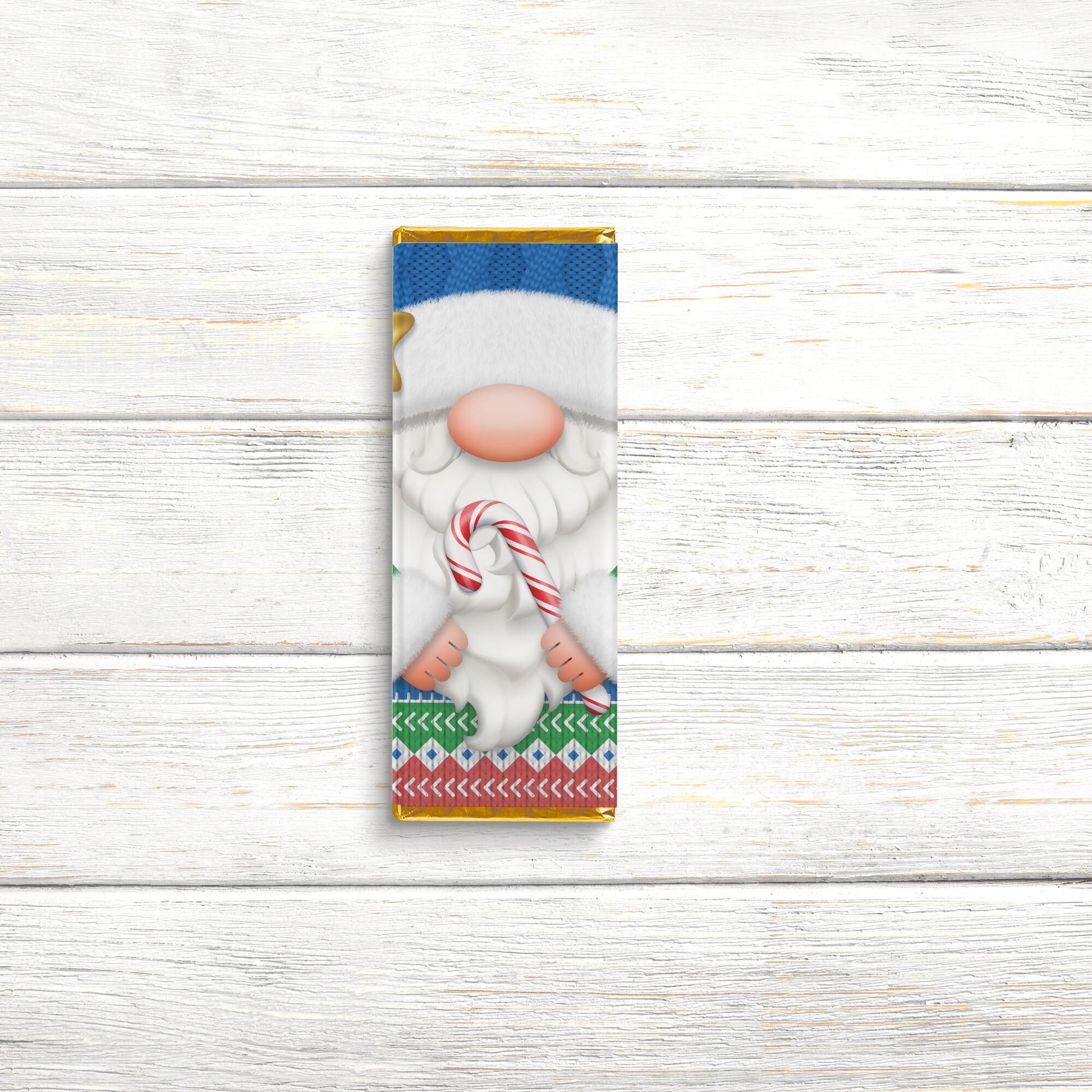 Christmas Gnome Chocolate Bar Wrappers: Festive Holiday Favors