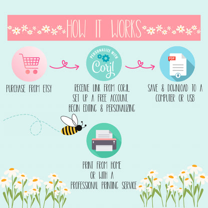 A printable and editable 5x7 baby shower invitation with a blonde toddler cowgirl standing in front of a pink gingham background adorned in a pink ruffled bloomer, pink boots and a lace bow in her hair. Along with a rustic wheel and pink flowers.