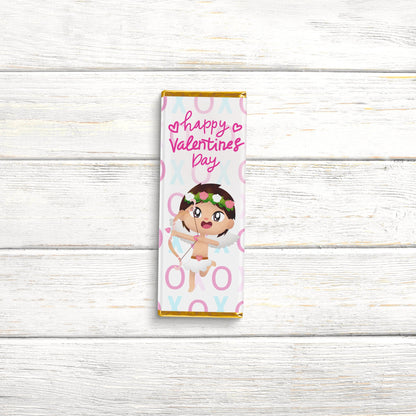 Boy Cherub Valentines Day Chocolate Wrap, Candy Bar Wraps, Valentines Candy Wrapper, Valentines Chocolate Bar Labels