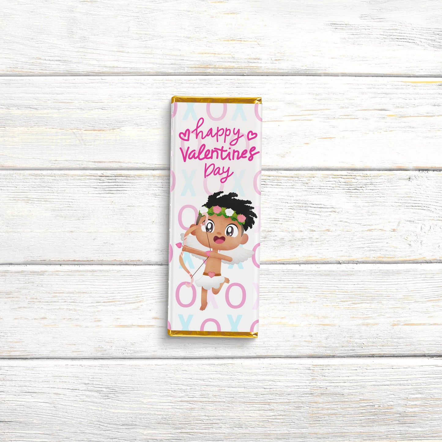 boy cherub valentines day chocolate wrap, candy bar wraps, valentines candy wrapper, valentines chocolate bar labels