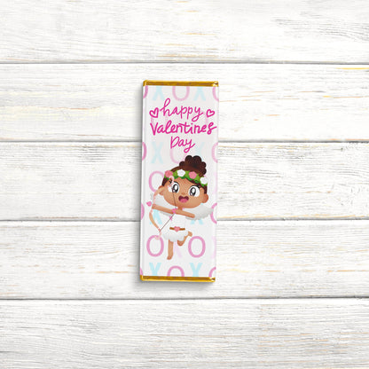 Girl Cherub Valentines Day Chocolate Wrap, Candy Bar Wraps, Valentines Candy Wrapper, Valentines Chocolate Bar Labels