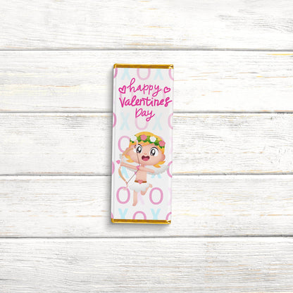 Boy Cherub Valentines Day Chocolate Wrap, Candy Bar Wraps, Valentines Candy Wrapper, Valentines Chocolate Bar Labels