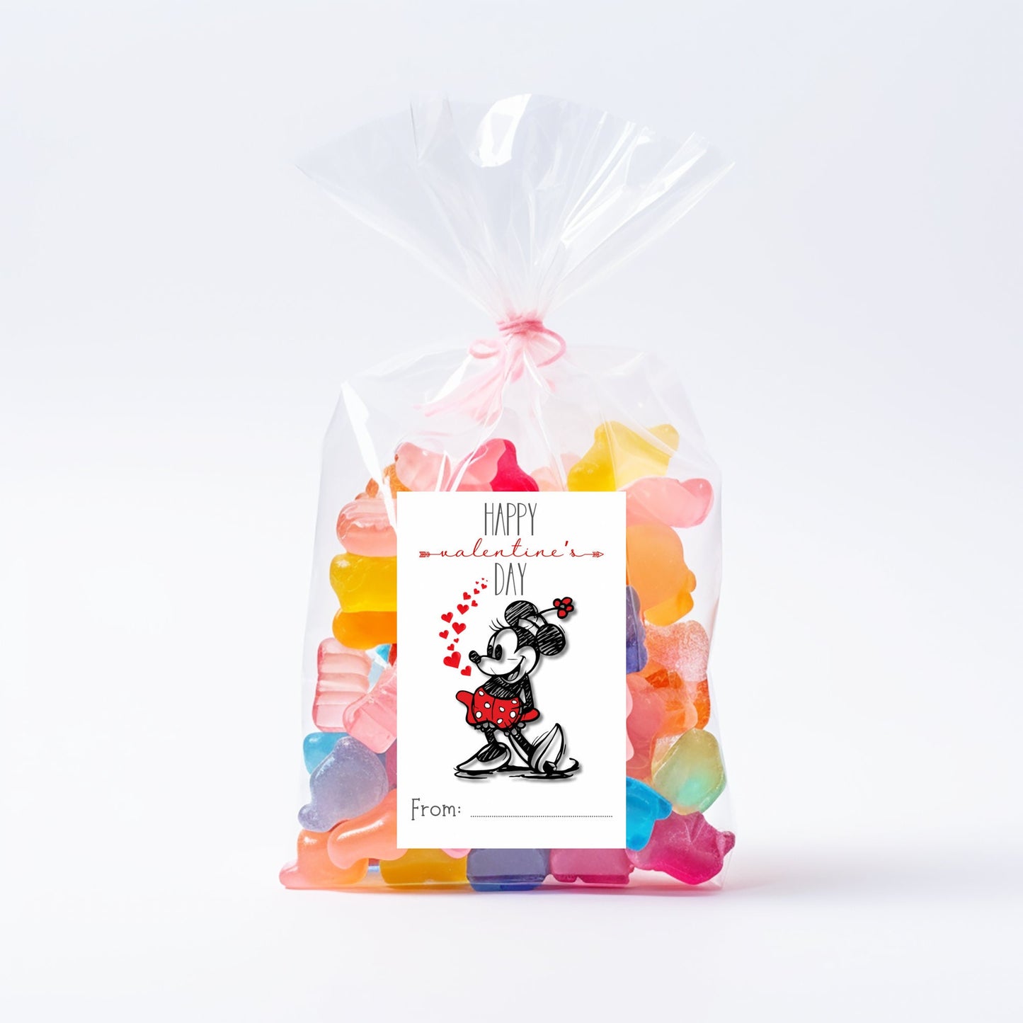 steamboat willie valentine's day cards or stickers - set of 12
