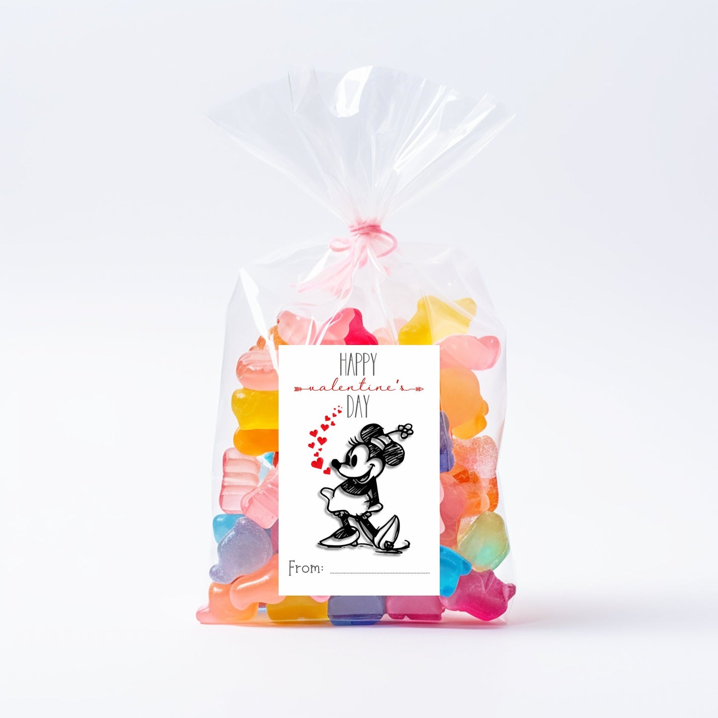 steamboat willie valentine's day cards or stickers - set of 12