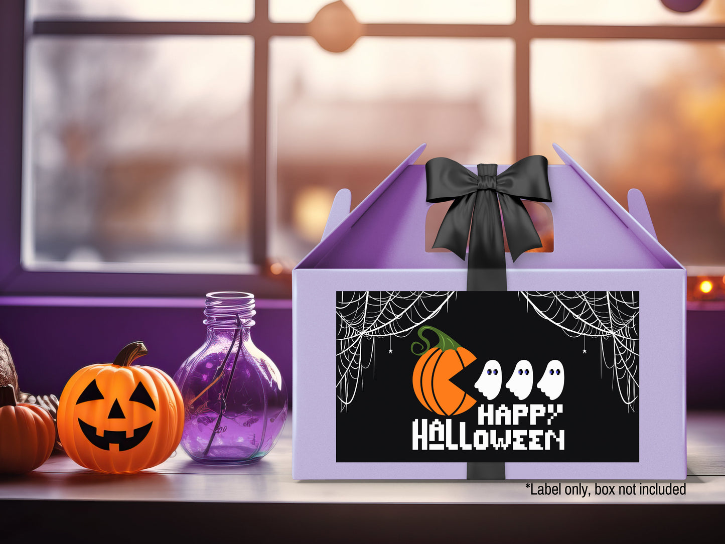 happy halloween gable box label