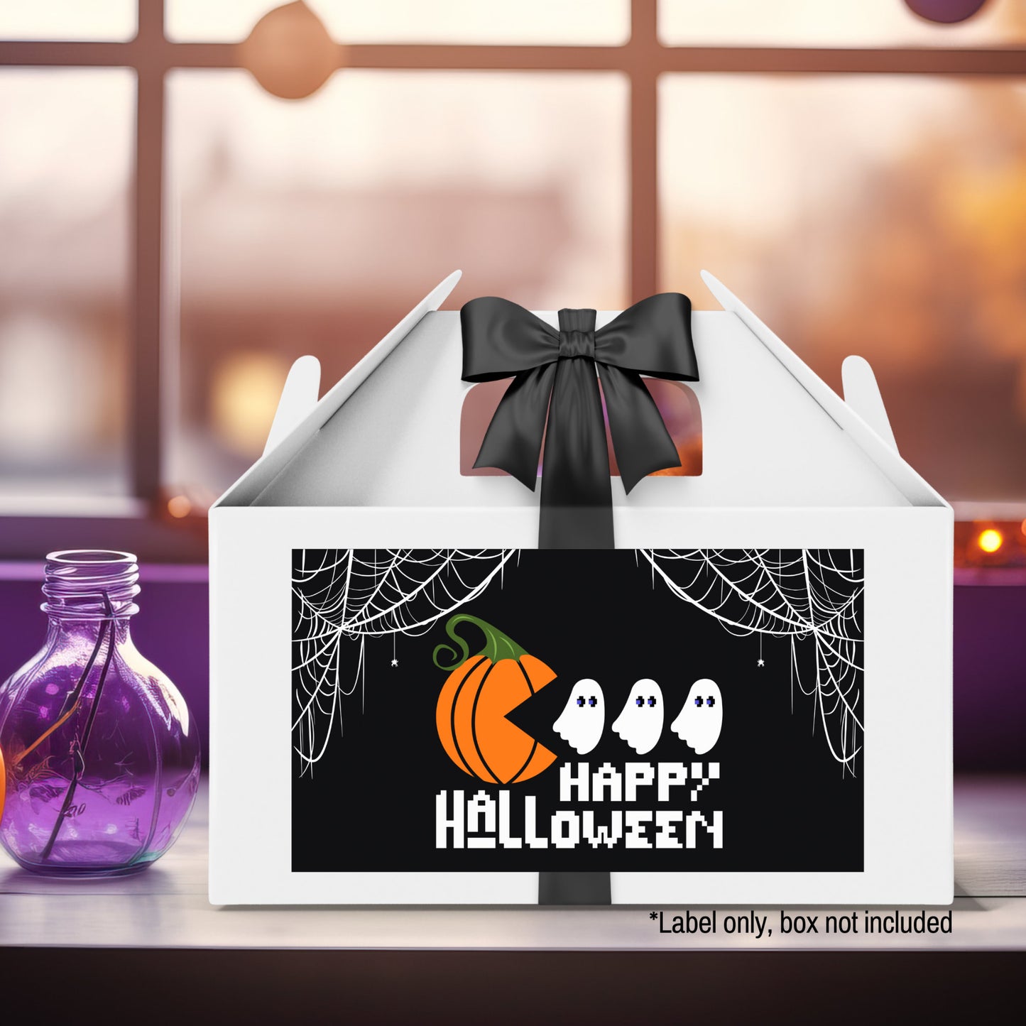 happy halloween gable box label