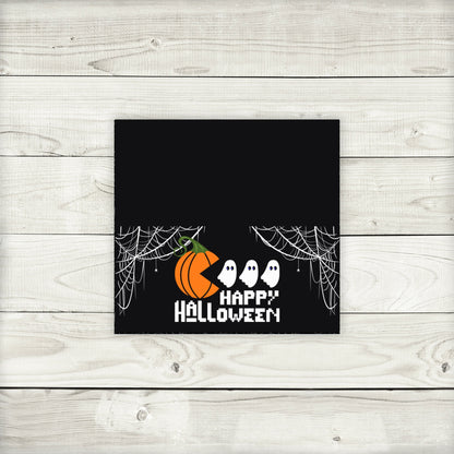 Happy Halloween Pumpkin Ghost Chaser Bag Toppers, Classroom Party Favors, 4.15” x 2” Toppers