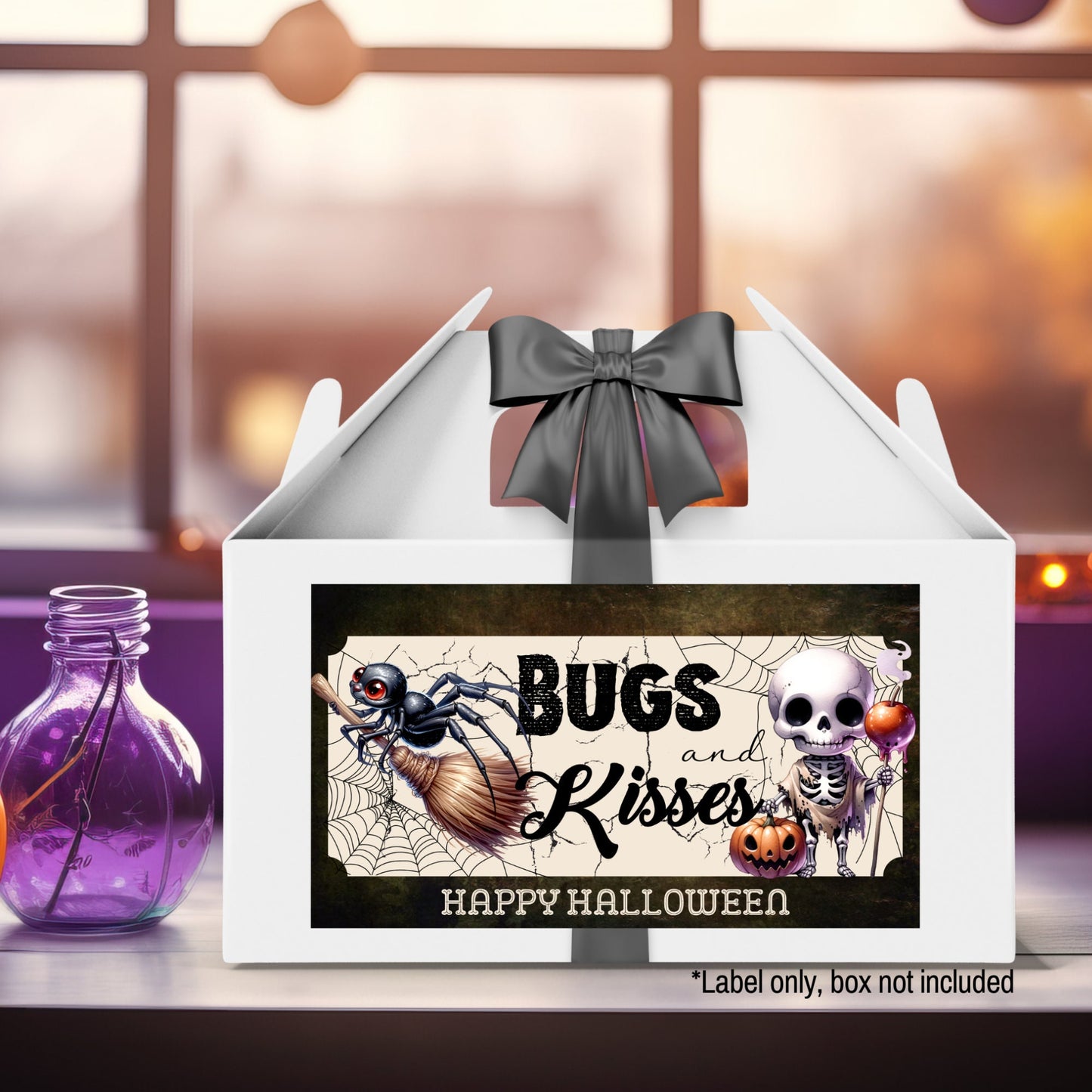 bugs and hugs gable box label