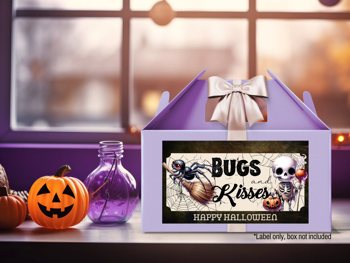 bugs and hugs gable box label