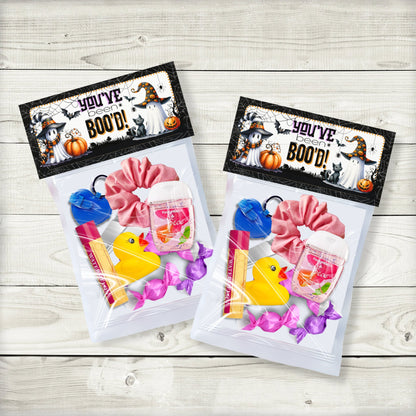 You’ve Been Boo’d Bag Toppers, Classroom Party Favors, 4.15” x 2” Toppers