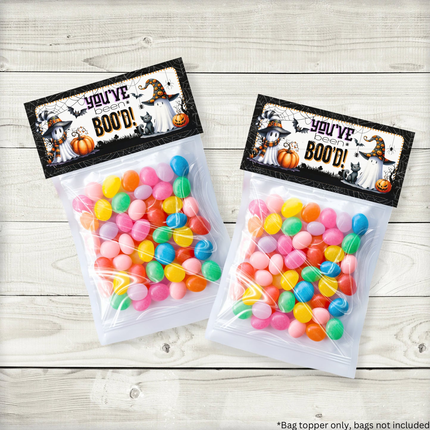 you’ve been boo’d bag toppers, classroom party favors, 4.15” x 2” toppers