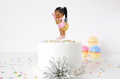 Fades or Braids Cake Toppers: Gender Reveal Party Decor