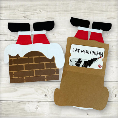 Upside Down Santa Chimney Gift Card Holder: Festive Christmas Money Holder