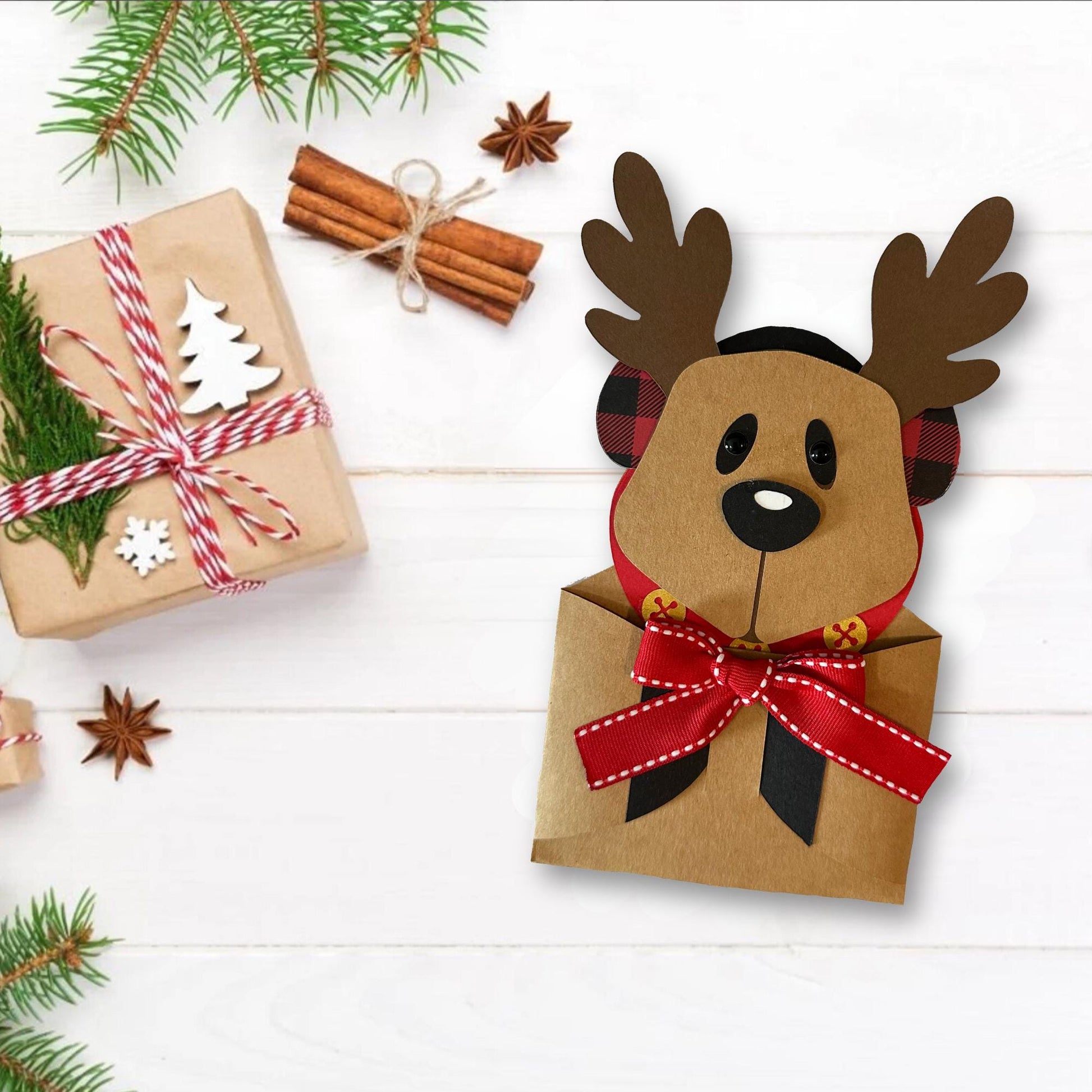 Reindeer Christmas Money Gift Card Holder, Xmas Gift Card Holder, Xmas Money, Holiday Christmas Gift Card Holder, Christmas Money Ideas