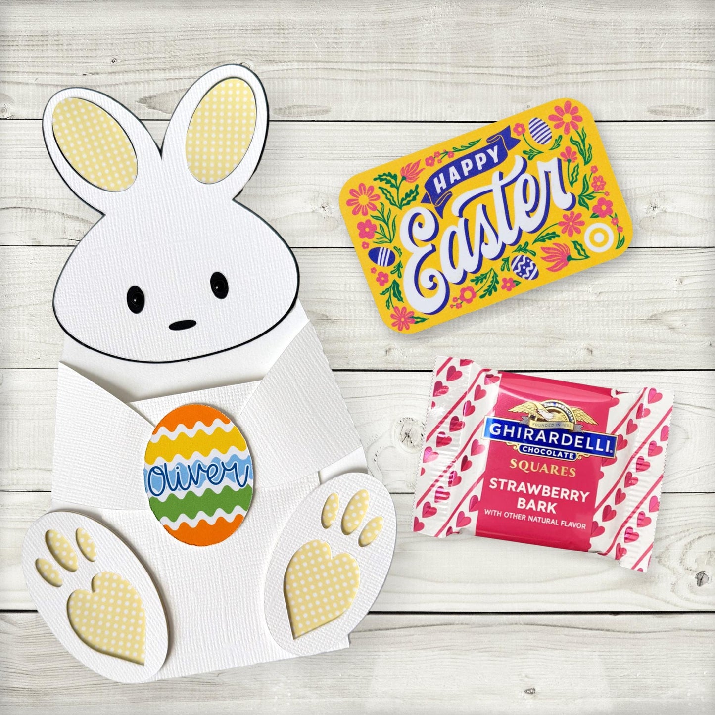 personalized easter bunny gift card holder: easter basket stuffer