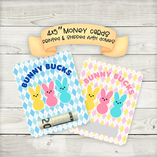 Argyle Bunny Bucks Money Card: Easter Basket Stuffer