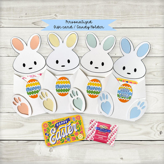 Personalized Easter Bunny Gift Card Holder: Easter Basket Stuffer
