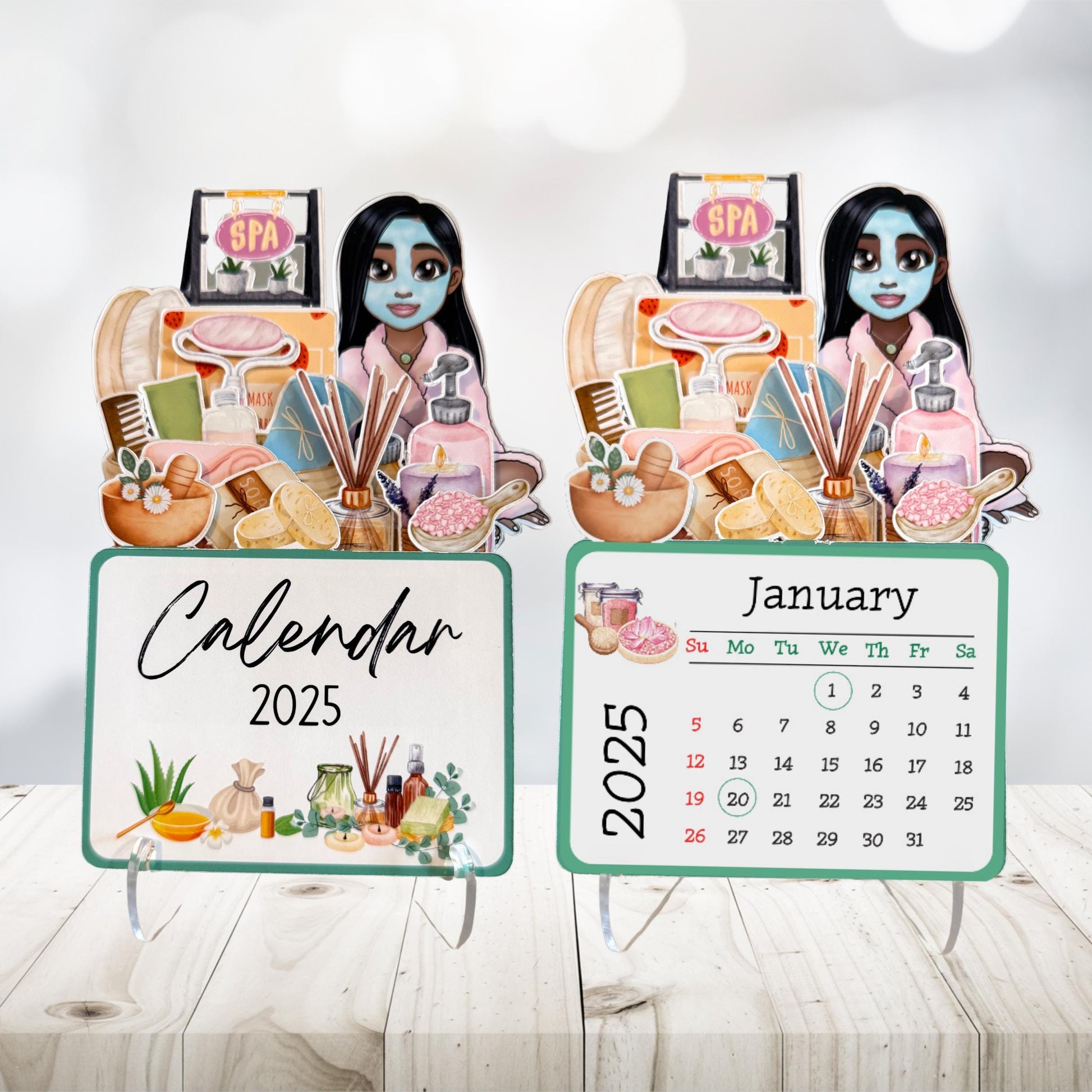 2025 Mini Spa Desk Calendar: Self-Care Gift