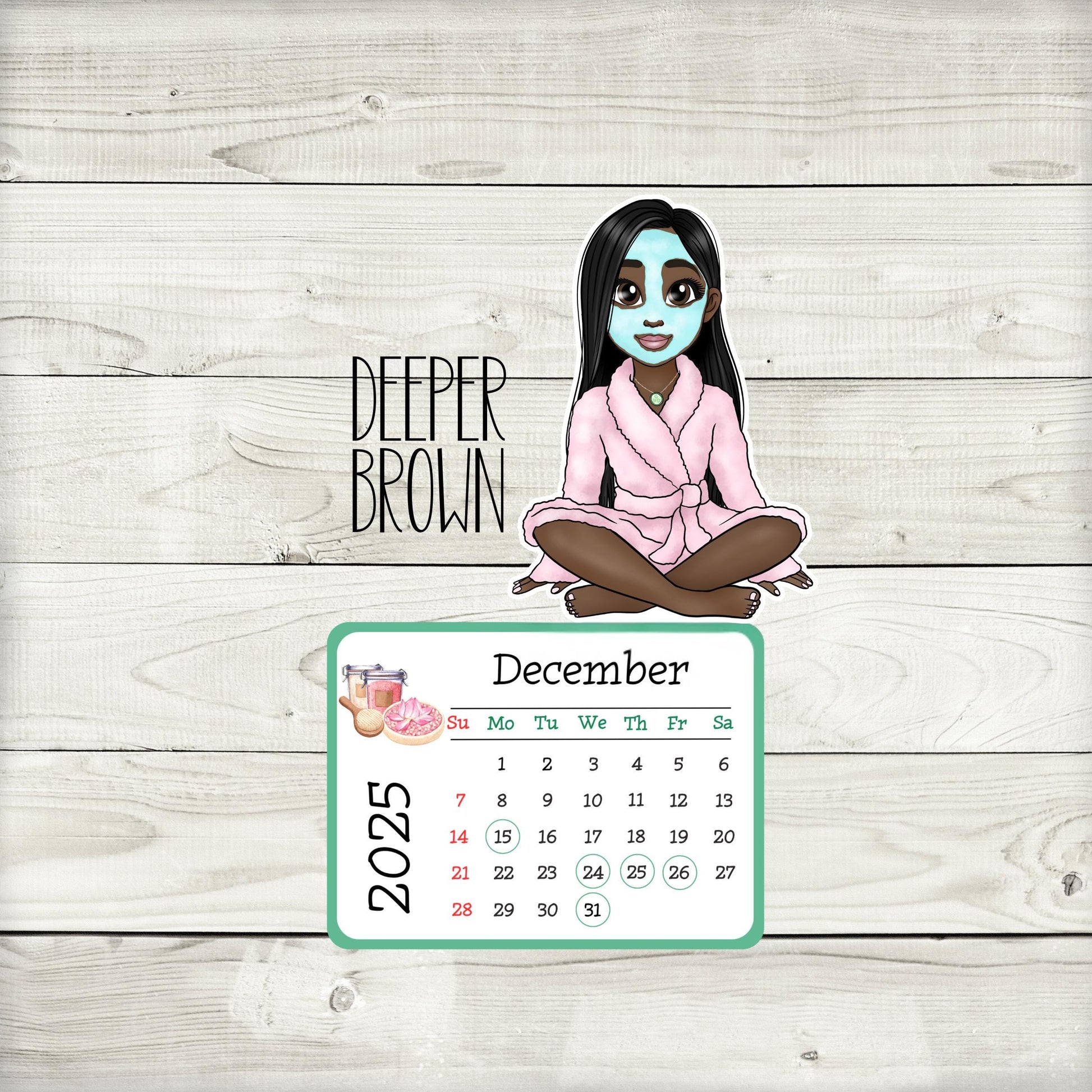 2025 Mini Spa Desk Calendar: Self-Care Gift